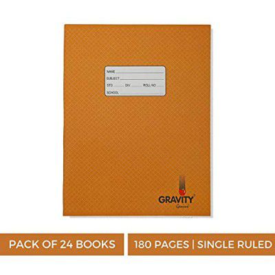 Genius - Gravity - Pack of 24 books -Single ruled, Diamond design, 180 Pages, Size:-24 cms x 18 cms x 0.8 cms