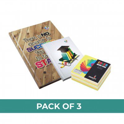 GENIUS - Gravity - TRIO Set - A5 H/C Book,192 PAGES + A6 H/c Book,192 PAGES + 10x10 colour cube,250 PAGES