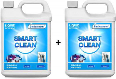 GENIUSMETER Liquid Detergent For all Type Of Cloth, Liquid For Top & Front Load Machine Aqua Liquid Detergent  (10000 ml)