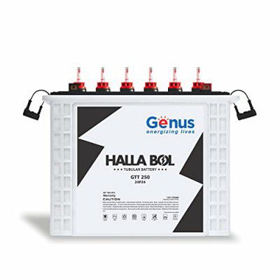 Genus Hallabol GTT250 Tall Tubular 220 Ah Inverter Battery with 48 Months Warranty for Home Office & Shops