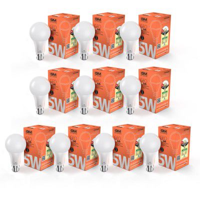 GEO 5 Watt LED Bulb | Excellent CRI - Pack of 10