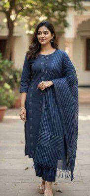 Geohub Women Kurti Palazzo Dupatta Set