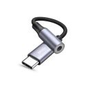 Geonix Befit AX7 Type C to 3.5mm AUX Adapter | Built-in DAC | Mic & Audio Support | Plug & Play | Nylon Braided & Aluminum Alloy | Compatible with Smartphones, Tablets & Laptops...