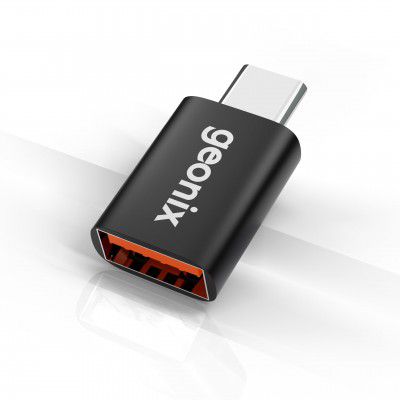 Geonix Befit U2 USB 3.0 to Type C OTG Converter (Black & Orange)