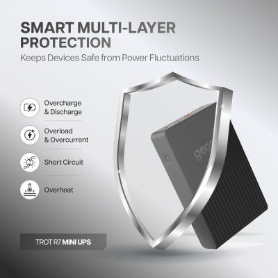 Geonix Trot R7 Mini UPS |Backup Upto 6 Hours |2x2000 mAh Battery
