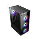 Geonix X20 ATX Gaming Cabinet/Computer Case with 4 RGB Fans, 2 USB 2.0 Slots, USB 3.0 Slot, SSD Slot, 7 Expansion PCI Sockets (Black)...