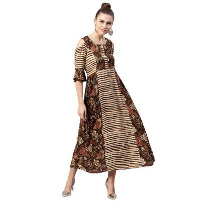 Gerua Womens A-Line Maxi Dress