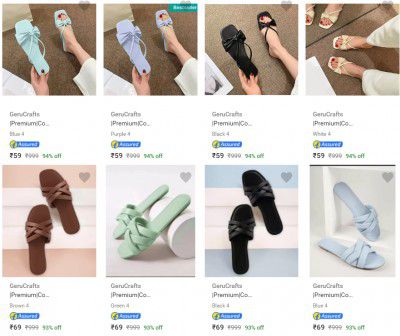 Gerucrafts Womens Flip Flops Starts Rs 59