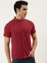 GESPO Men Red Comfort Cotton Opaque Casual Shirt...
