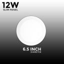 Gesto 12W Round 6.5 Inch Ultra Slim LED Recessed False Ceiling Light for POP Coolday White-Pack of 1...