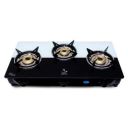 Gesto 3 Burner Vista Gas Stove Stainless Steel.5 Years Warranty on Brass Burners.Door Step Service at Home.Save 15% LPG Its Challenged...