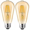 Gesto 4W E27 Base Filament Bulbs/Edison Hanging Light Led Bulb Warm White 2700K Antique Vintage Filament Light Bulbs, Pack Of 2...