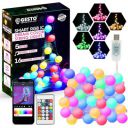 Gesto 5V Ball Shape Serial String Lights - USB Smart Music Sync Led Lights (5 Meter, 33 Led, Multicolor)...