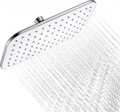 Gesto Chrome Finish Square Shape ABS 5 Inches Overhead Shower For Bathroom Without Arm