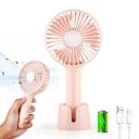 Gesto Mini Portable Table Fan or DC Fan - 3 Speed Modes Handheld Fan (Pink)...