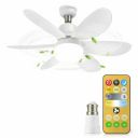 Gesto Portable Ceiling Fan with LED Light | B22 Plug & Play Fan Light with Remote | 3 Speed Fan | 3 Color Light (3000K/4500K/6500K)...