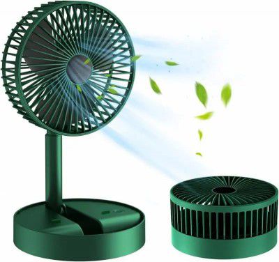 Gesto Table Fan High Speed – Powerful Rechargable Folding Desk Fan for Office Work | Desk Fan For Office Noiseless With 1200Mah Battery (Color As Per Availability)