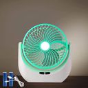Gesto Table Fan High Speed With Led light – 2400 RPM Powerful rechargeable fan...
