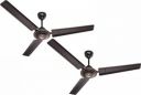 GESTOR Aero Deco Ultra High Speed 48 inch Semi Decorative 1200 mm 3 Blade Ceiling Fan  (Anti Dust | Smoked Brown | Pack of 2)...