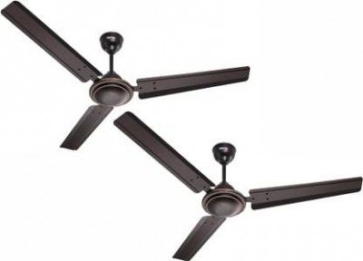 GESTOR Aero Ultra High Speed 48 inch 1200 mm 3 Blade Ceiling Fan  (Anti Dust | Smoked Brown | Pack of 2)