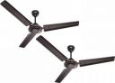 GESTOR Aero Ultra High Speed 48 inch 1200 mm 3 Blade Ceiling Fan  (Anti Dust | Smoked Brown | Pack of 2)...