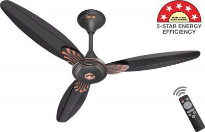GESTOR Avenzo BLDC Super Speed 48 inch Decorative with Wireless Remote Control with 5 Year Warranty Anti Dust, BLDC Motor with Remote Ceiling Fan (5 Star | Smoked Brown | Pack of 1)