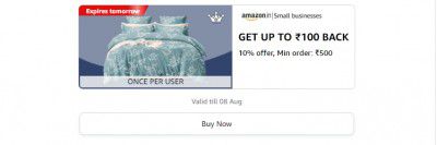 Get 10% Cashback up to ₹100 on minimum order value ₹500 on Small Business Shopping