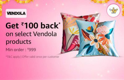 Get ₹100 back on select Vendola products with 100 Amazon Diamonds