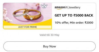 Get Flat 10% Cashback Upto ₹5000 On Min. ₹2000 ( Jewellery )