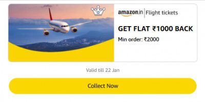 GET FLAT ₹1000 BACK | Min order: ₹2000 on Flight Tickets