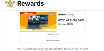 Amazon: GET FLAT ₹1000 BACK Min order: ₹21990