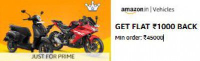 Get Flat ₹1000 Back Min order: ₹45000 On vehicle