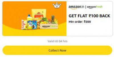 Get Flat ₹100 Back Min order ₹699  on Amazon Fresh