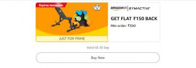 Get Flat ₹150 back on minimum orders above ₹300 on Symactive.