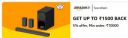 GET FLAT ₹1500 BACK (5% Cashback), Min order: ₹10,000 on Soundbar...