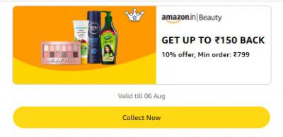 GET UP TO ₹150 BACK 10% offer, Min order: ₹799