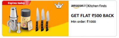 GET FLAT ₹500 Back Min order: ₹1000