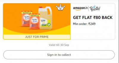 Get Flat ₹80 Back Min order: ₹249 On Presto