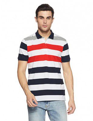 Get In Mens Striped Regular Fit Polo