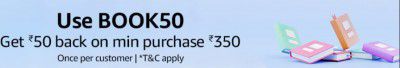 Amazon : Get Rs 50 Cash back Min. Purchase Rs 350