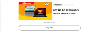 Get Flat ₹2000 BACK 5% offer, Minimum order: ₹30000