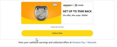 GET UP TO ₹500 BACK  5% offer, Min order: ₹6999
