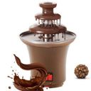 GETZET Chocolate Fondue Fountain, Easy To Assemble 3 Layers Creative Design Electric Mini Chocolate Melt With Heating Machine For Household Birthday Party, Home & resturant - brown Color....