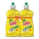 Giffy Lemon & Active Salt Concentrated Dish Wash Gel, 500ml (Pack of 2)...