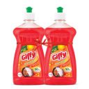 Giffy Turbo Boosters Dishwash Liquid Gel 500ml (Pack of 2) Bottle...