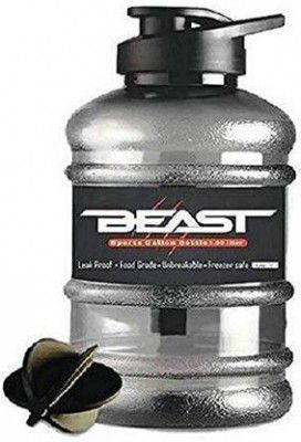 GiftsCreations Beast Sports Gallon Bottle, 1500 ml Shaker  (Pack of 1, Black, Plastic)