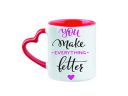 Giftsone Printed Ceramic Coffee Mug in Red Heart Handle and Wodden Keychain, Best Gift for Birthday, Gift for Anniversary, Gift for Mothers Day, Fathers Day (325 ml) RM009...
