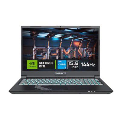 GIGABYTE G5 MF-E2IN313SH 12th Gen Intel Core (15.6 FHD 144Hz (45%)/i5 12500H/RTX 4050 6G/DDR4 3200 8GB*2/GEN4 512G/AX211/WIN11 Home) Gaming Laptop (Black, 2.08 kg)
