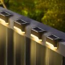 GIGAWATTS Boundary Solar Stairs Light Automatic Sensor Weather Resistant Easy Installation Energy Efficient Outdoor Versatile Lamp for Home Garden Balcony (Black, Pack of 4)...