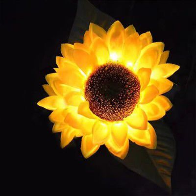 GIGAWATTS GW-917 10 LED Solar Sunflower Light 600mAh Battery BIS Approved with 2V Panel IP65 Waterproof Outdoor  (1 Pc, Warm White)